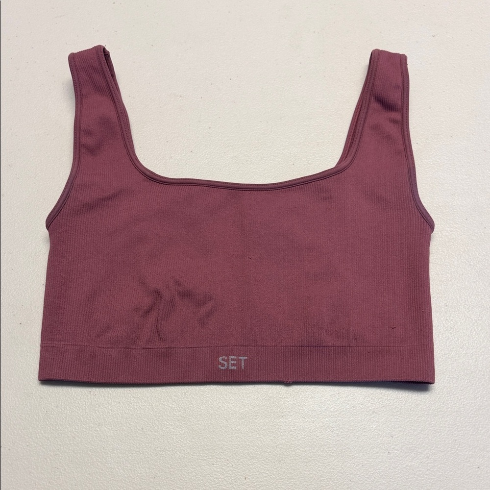 Set Active Ribbed Low Impact Sports Bra